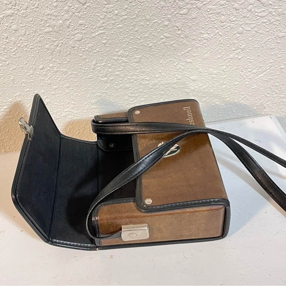 Vintage 70s Bushnell brown binoculars case